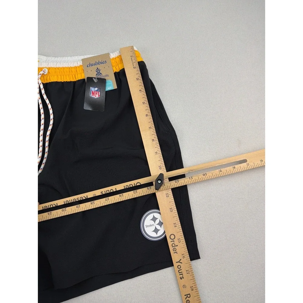 Chubbies NFL Pittsburgh Steelers The Secret Steelers Swim Trunks 5.5 XL New